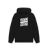 Black Printed Hoody Front