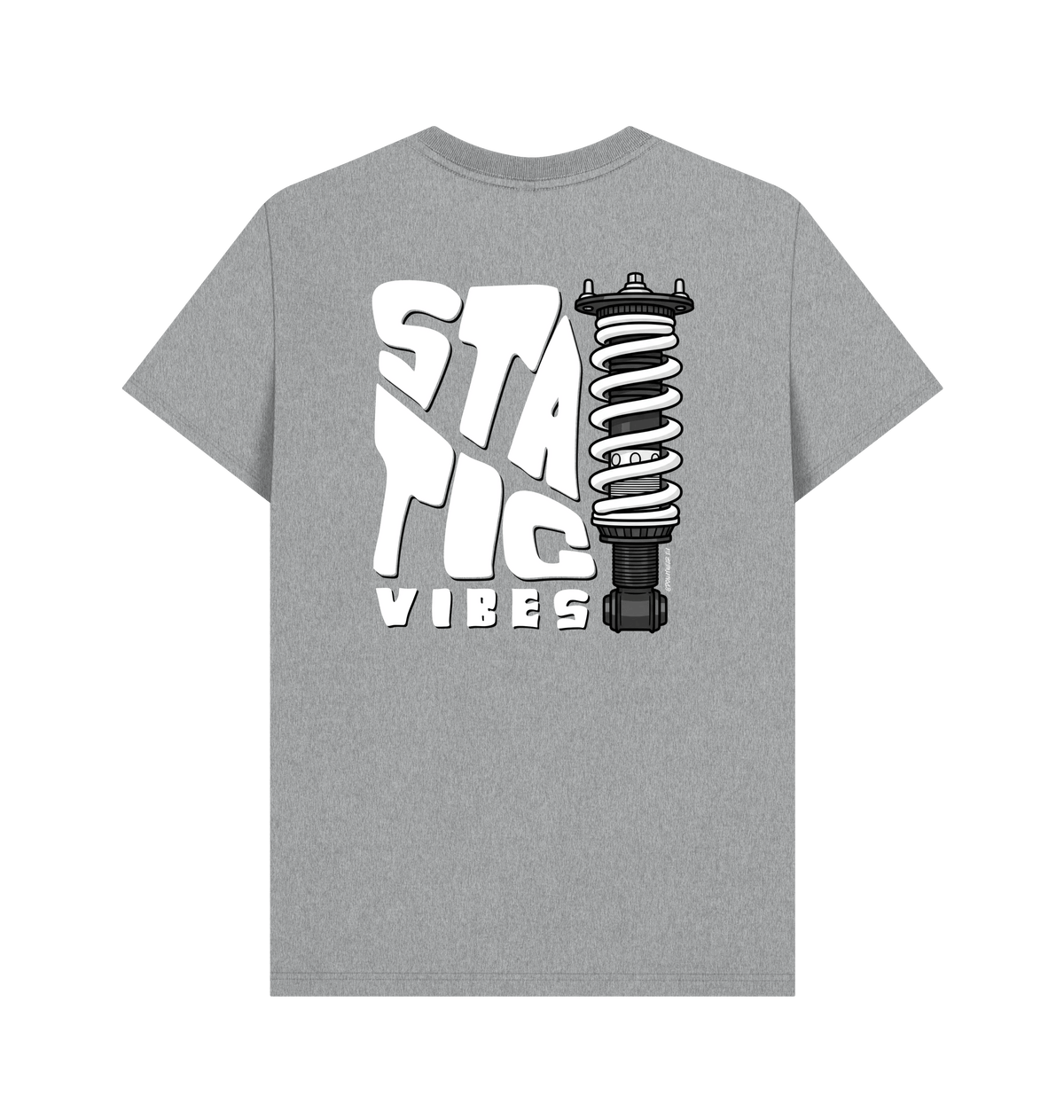 Athletic Grey Printed T-shirt Back