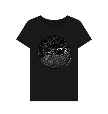 Black Printed T-shirt Front
