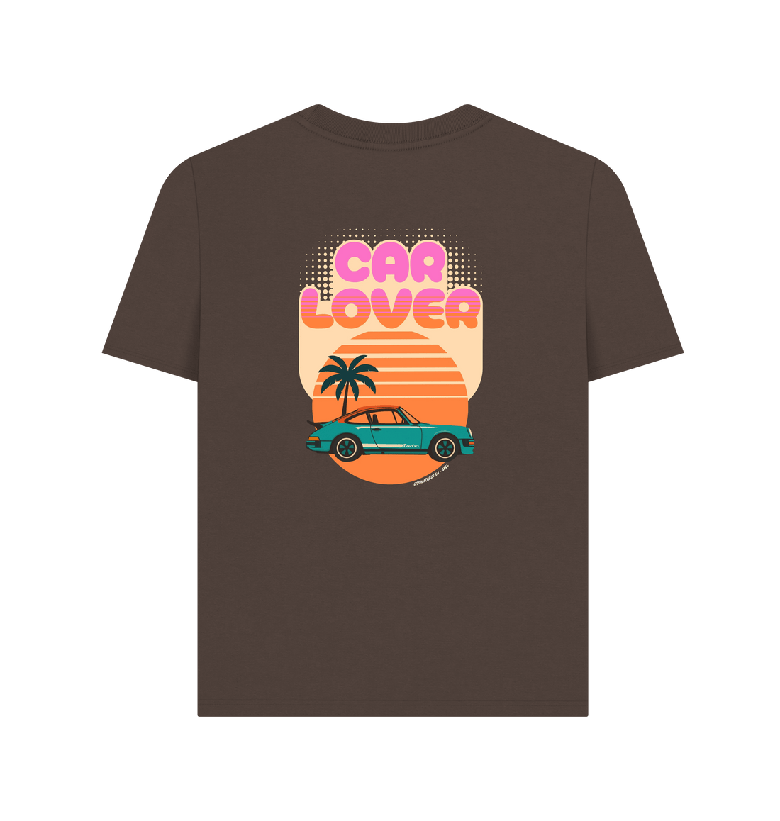 Chocolate Printed T-shirt Back