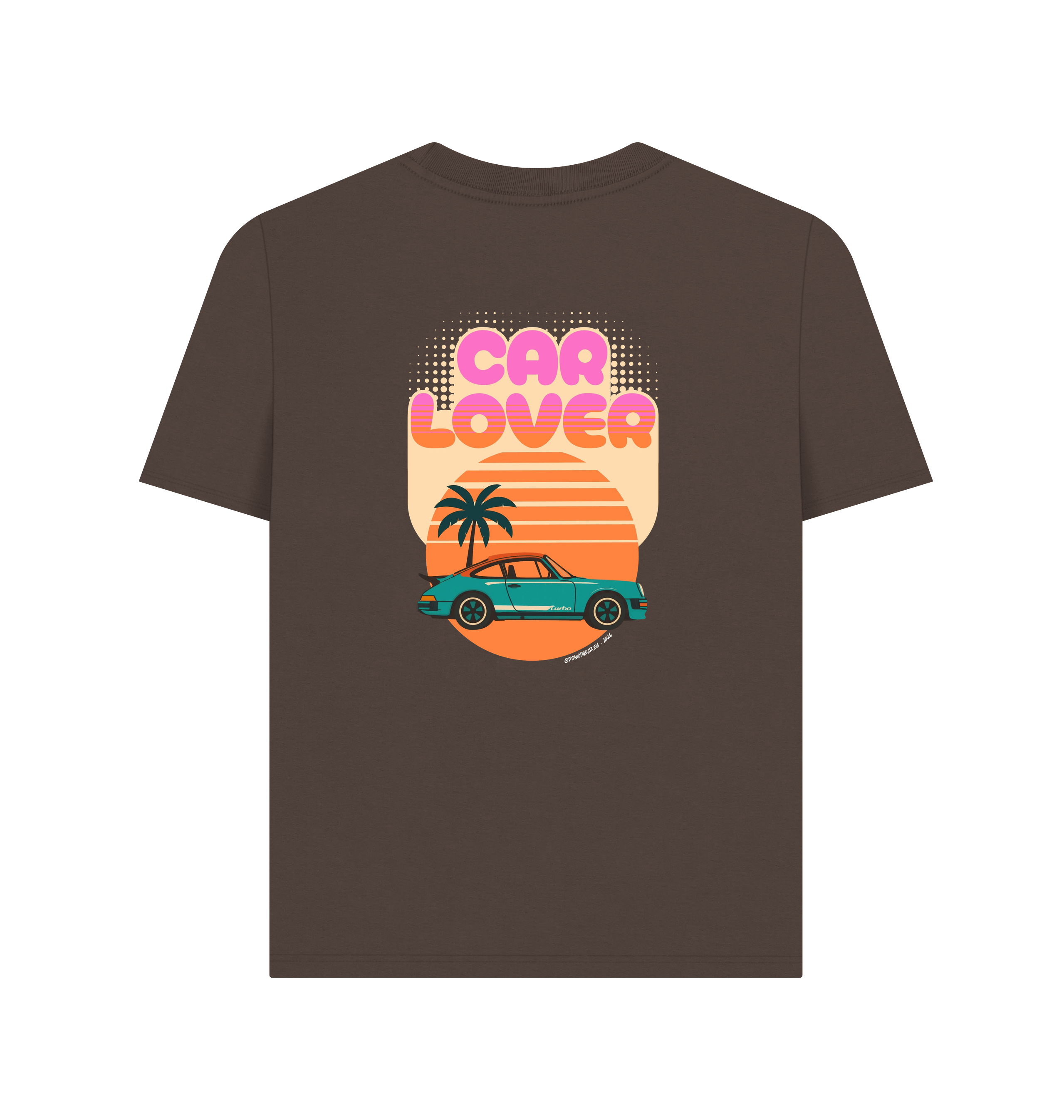Chocolate Printed T-shirt Back