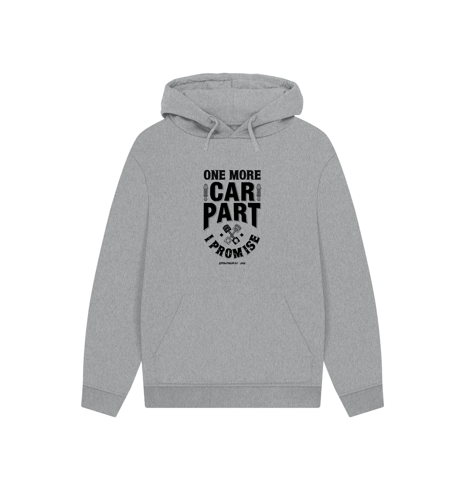 Athletic Grey Printed Hoody Front