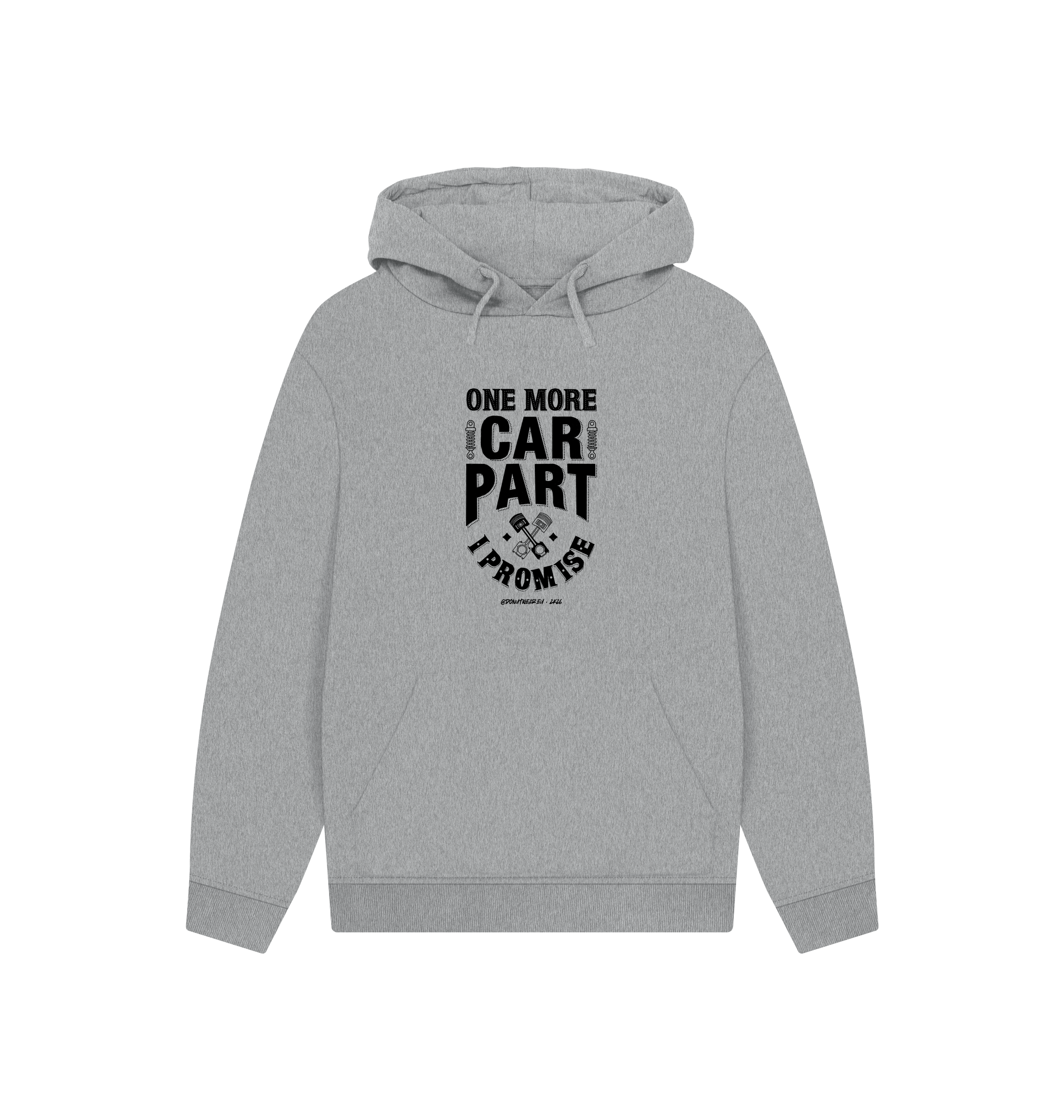 Athletic Grey Printed Hoody Front