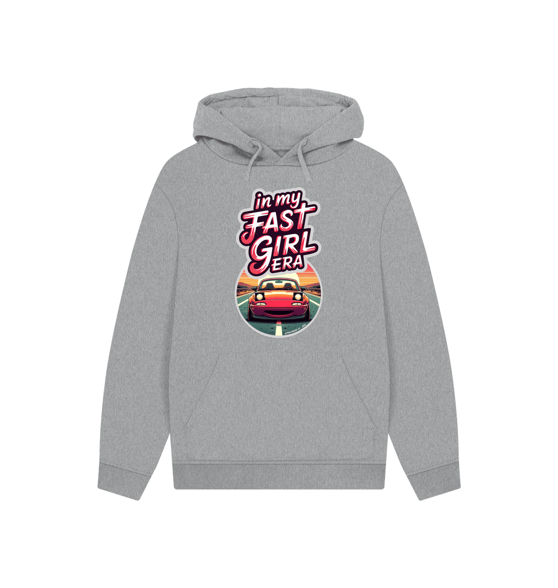 Athletic Grey Printed Hoody Front