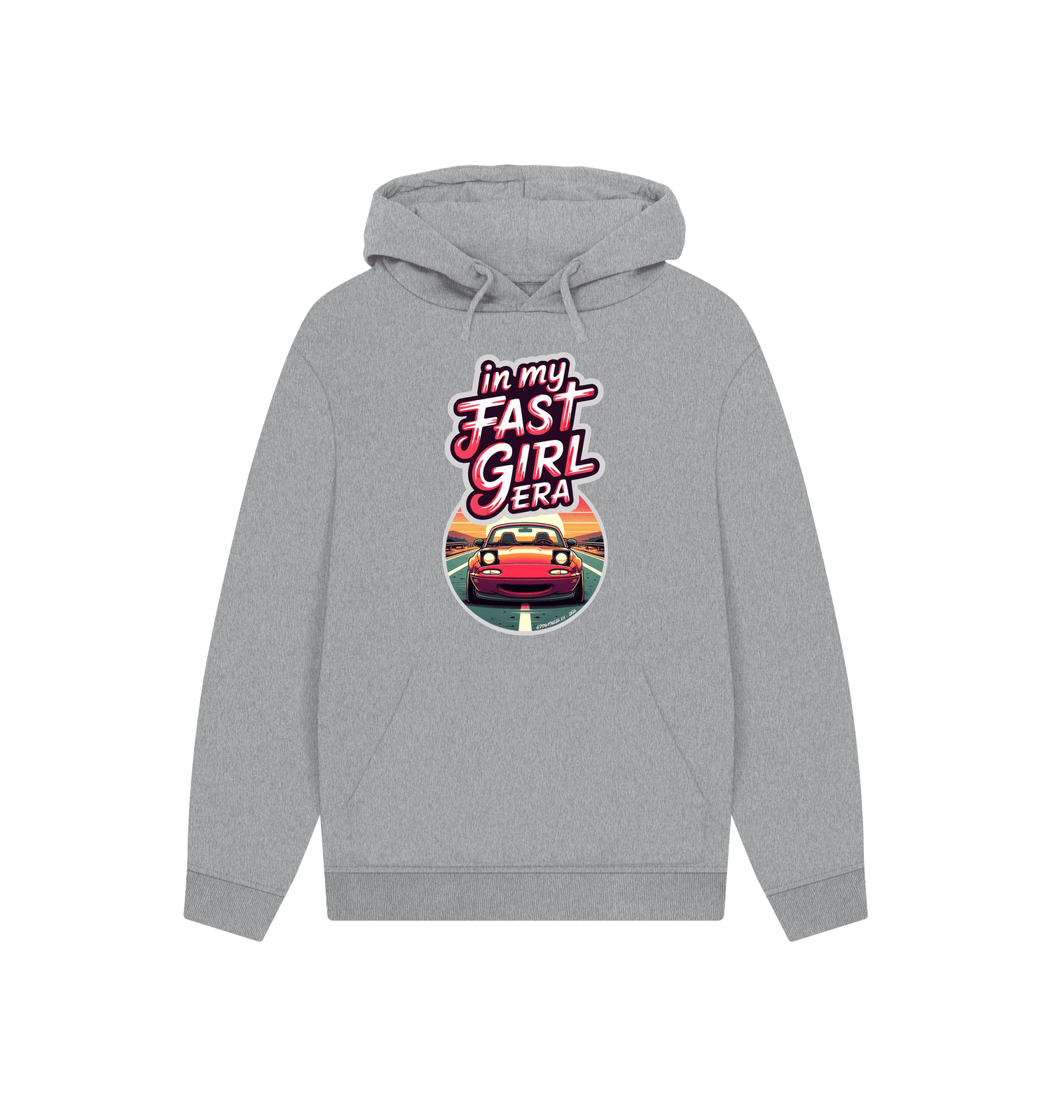 Athletic Grey Printed Hoody Front