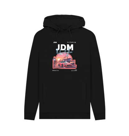 Black Printed Hoody Front