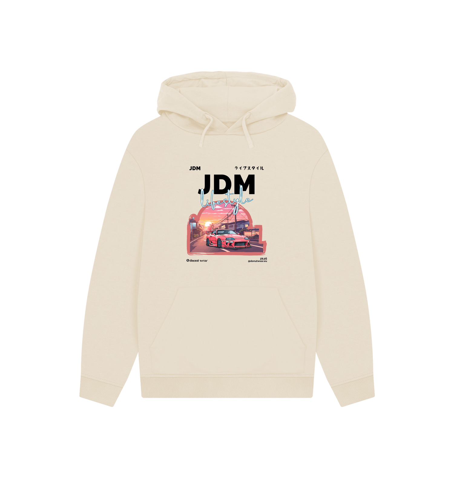 Oat Printed Hoody Front