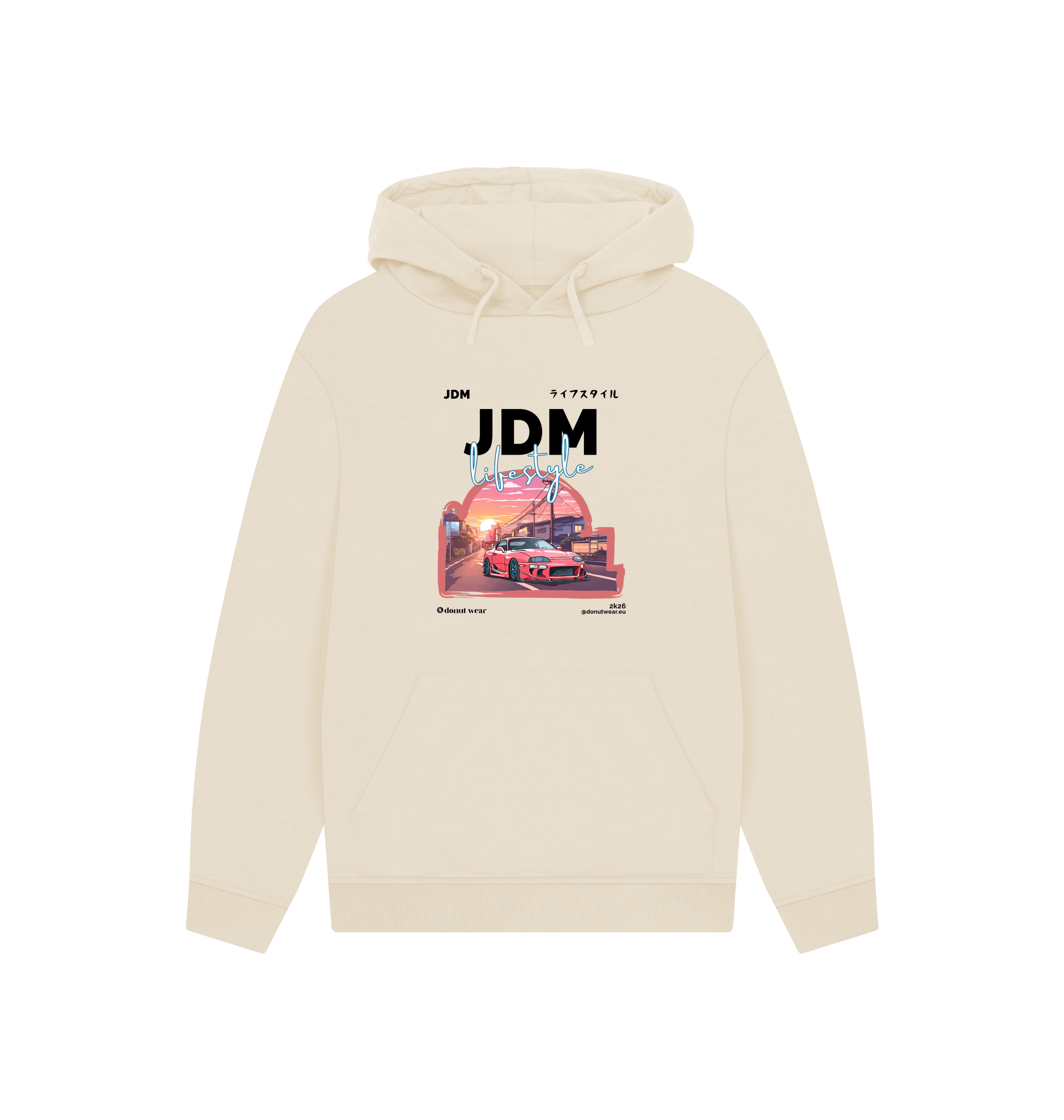 Oat Printed Hoody Front