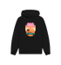 Black Printed Hoody Front
