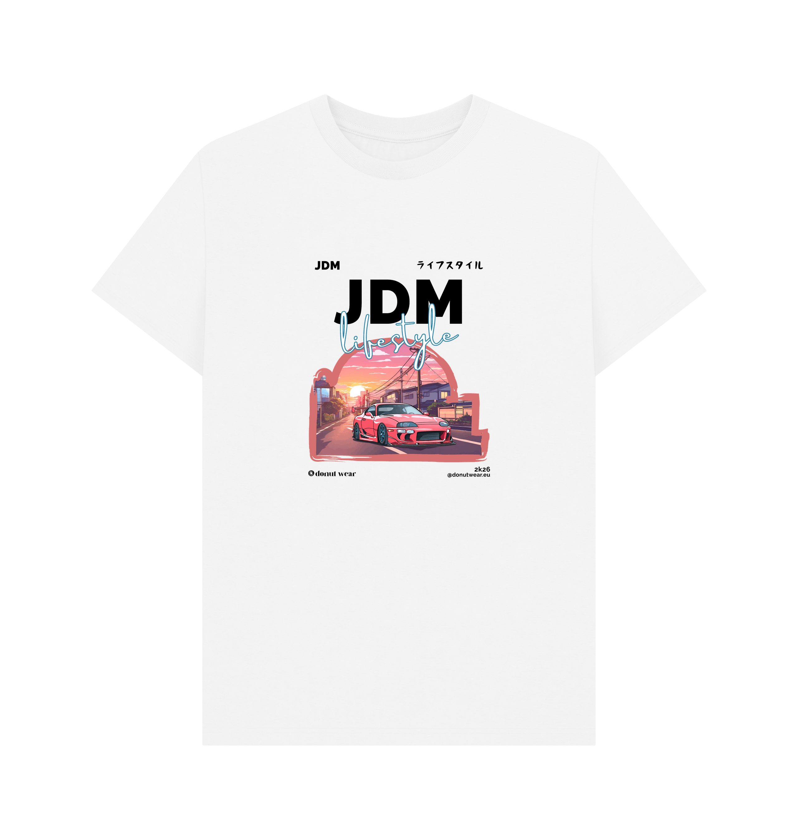 White Printed T-shirt Front
