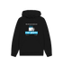 Black Printed Hoody Front