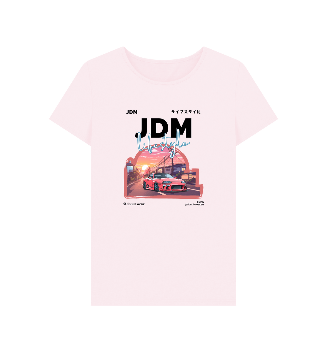 Pink Printed T-shirt Front