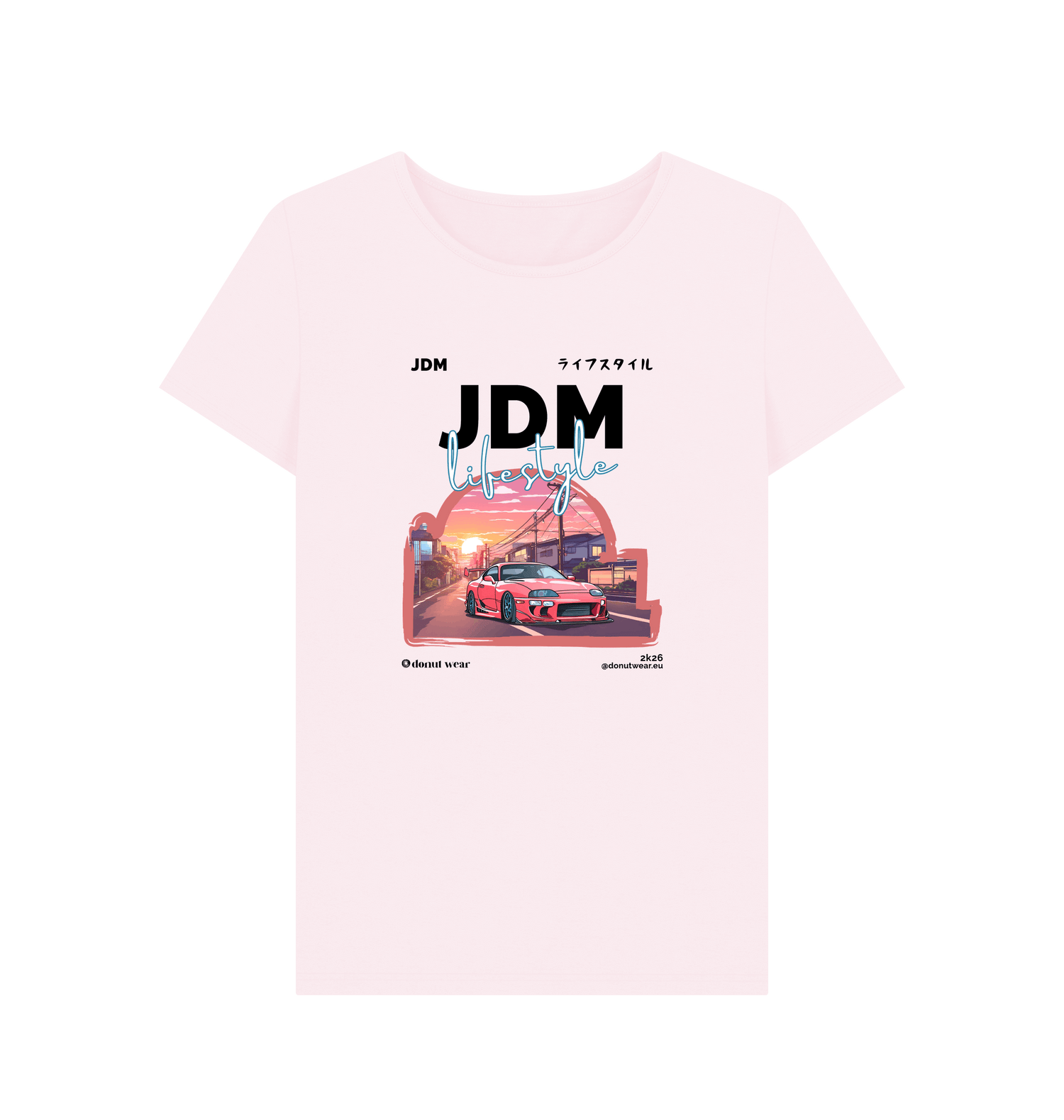 Pink Printed T-shirt Front