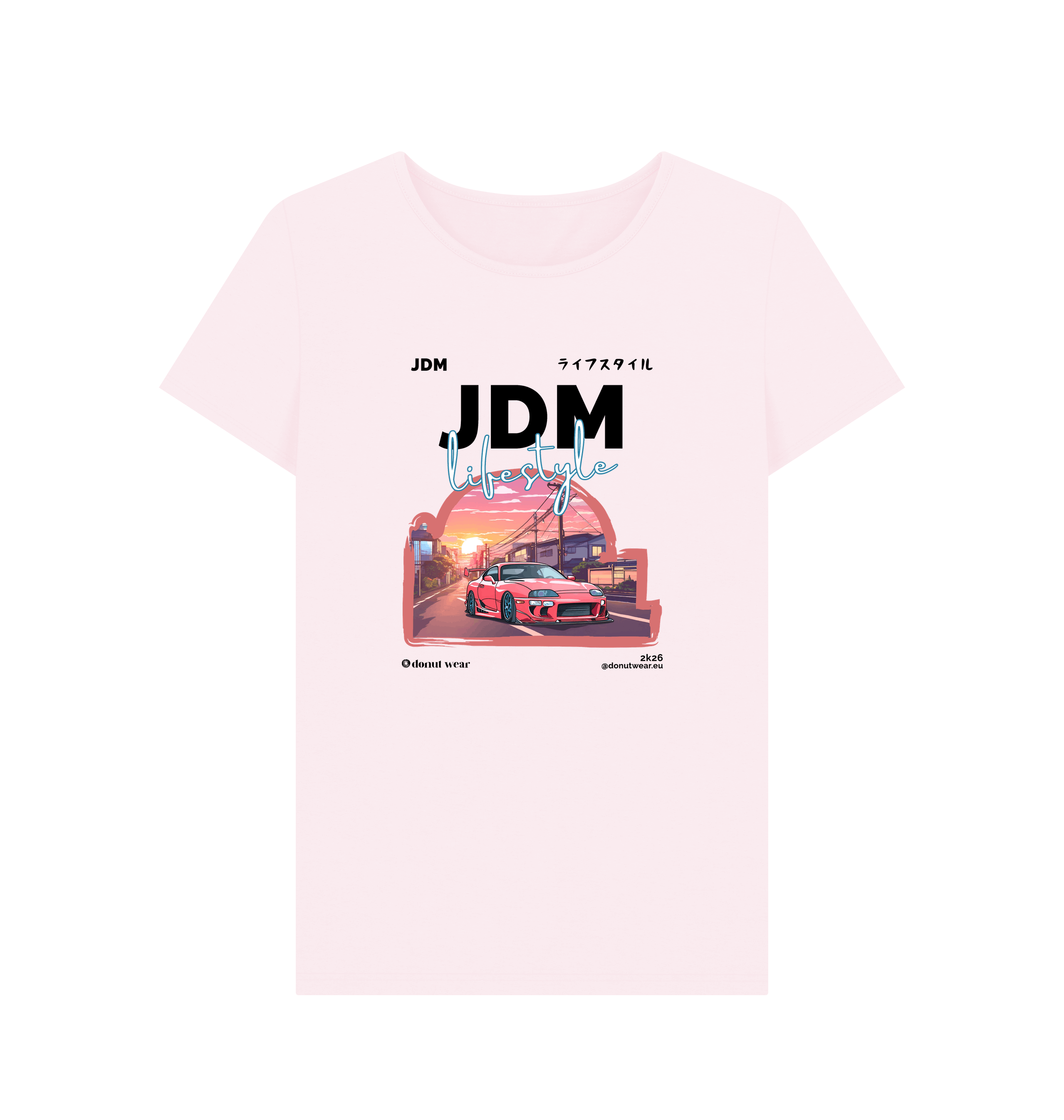 Pink Printed T-shirt Front