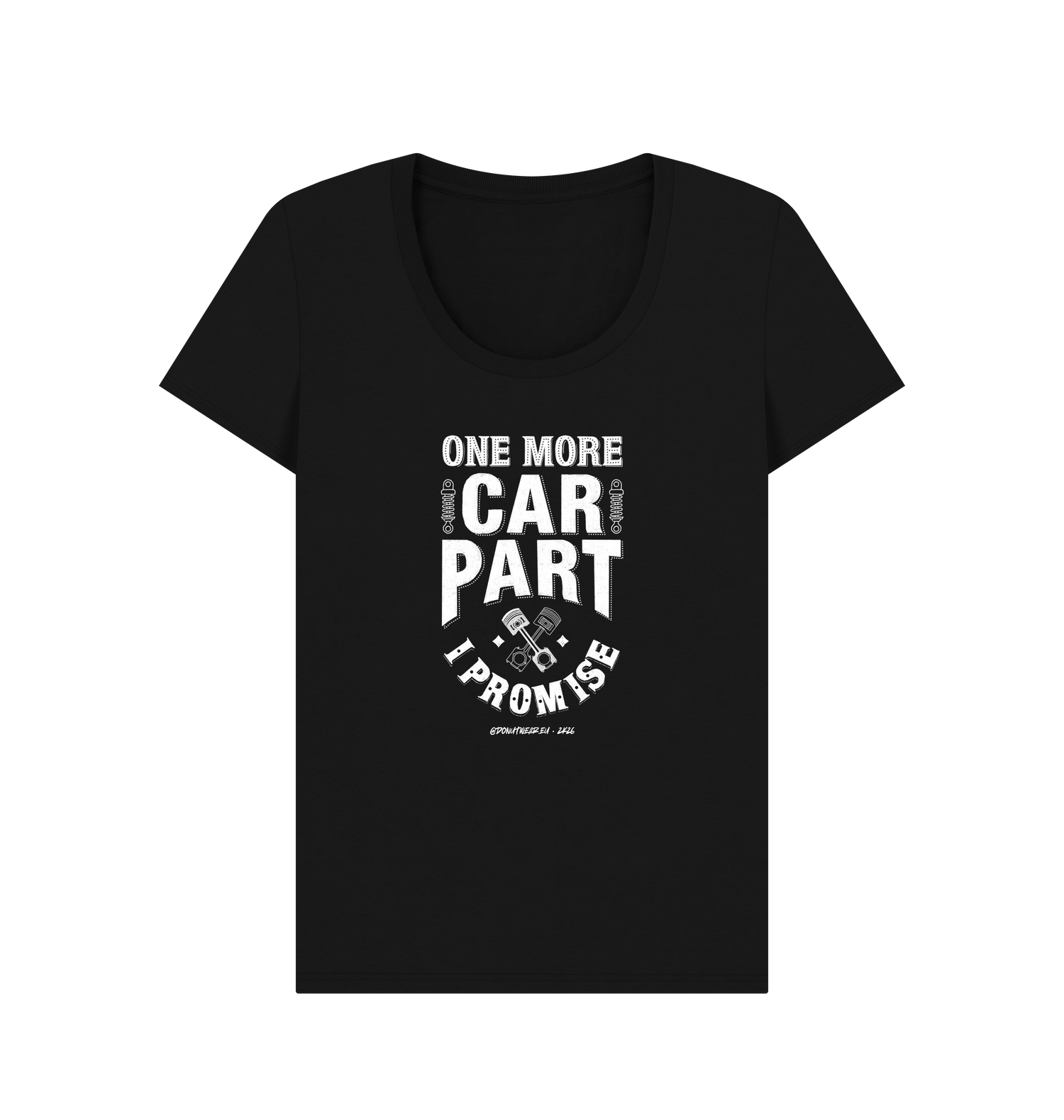 Black Printed T-shirt Front