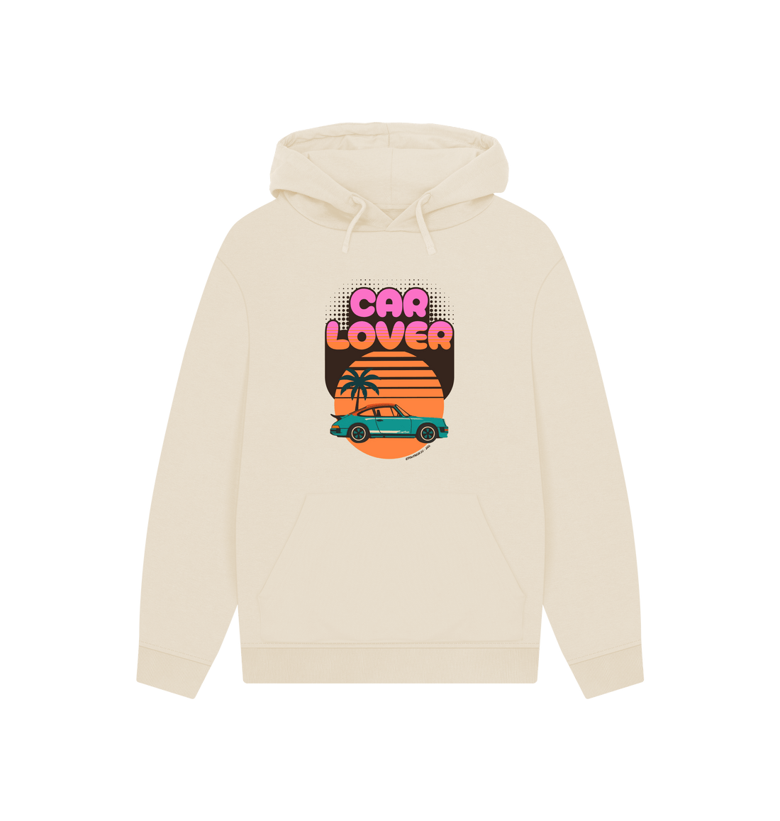 Oat Printed Hoody Front
