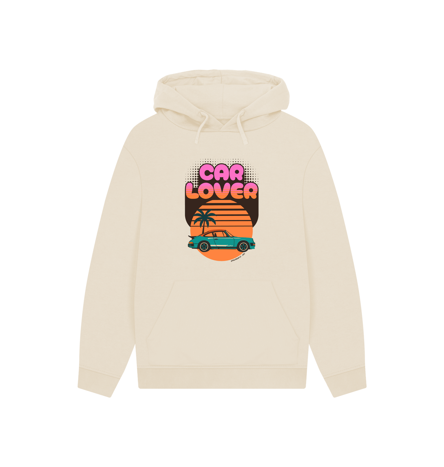 Oat Printed Hoody Front