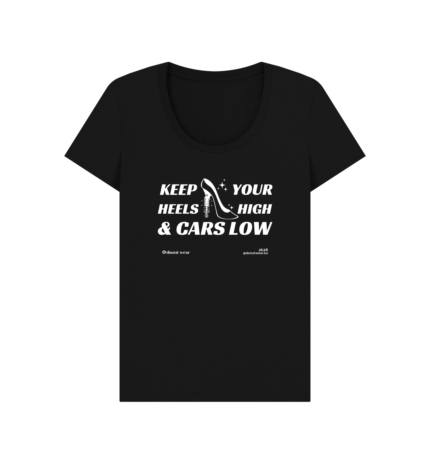 Black Printed T-shirt Front
