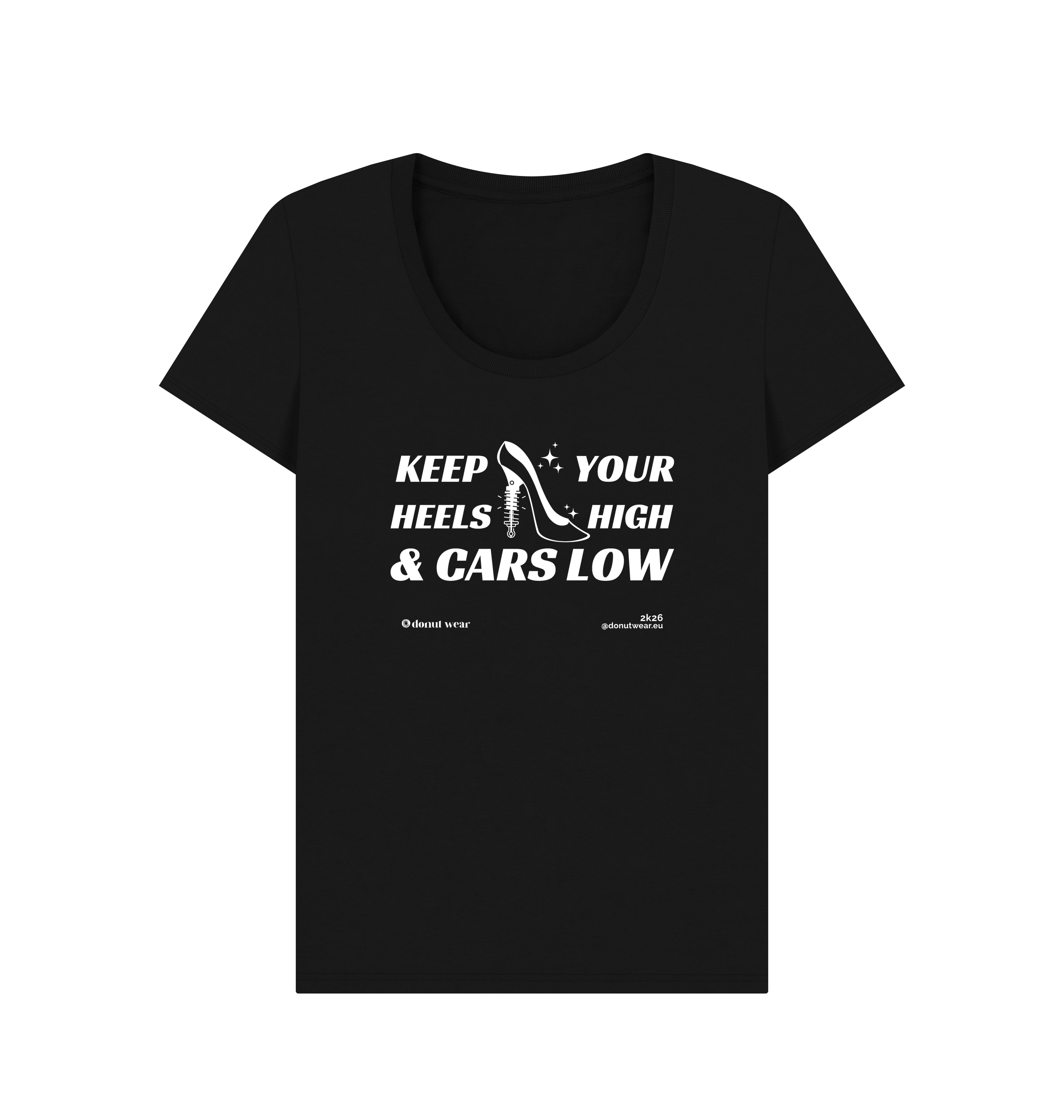 Black Printed T-shirt Front