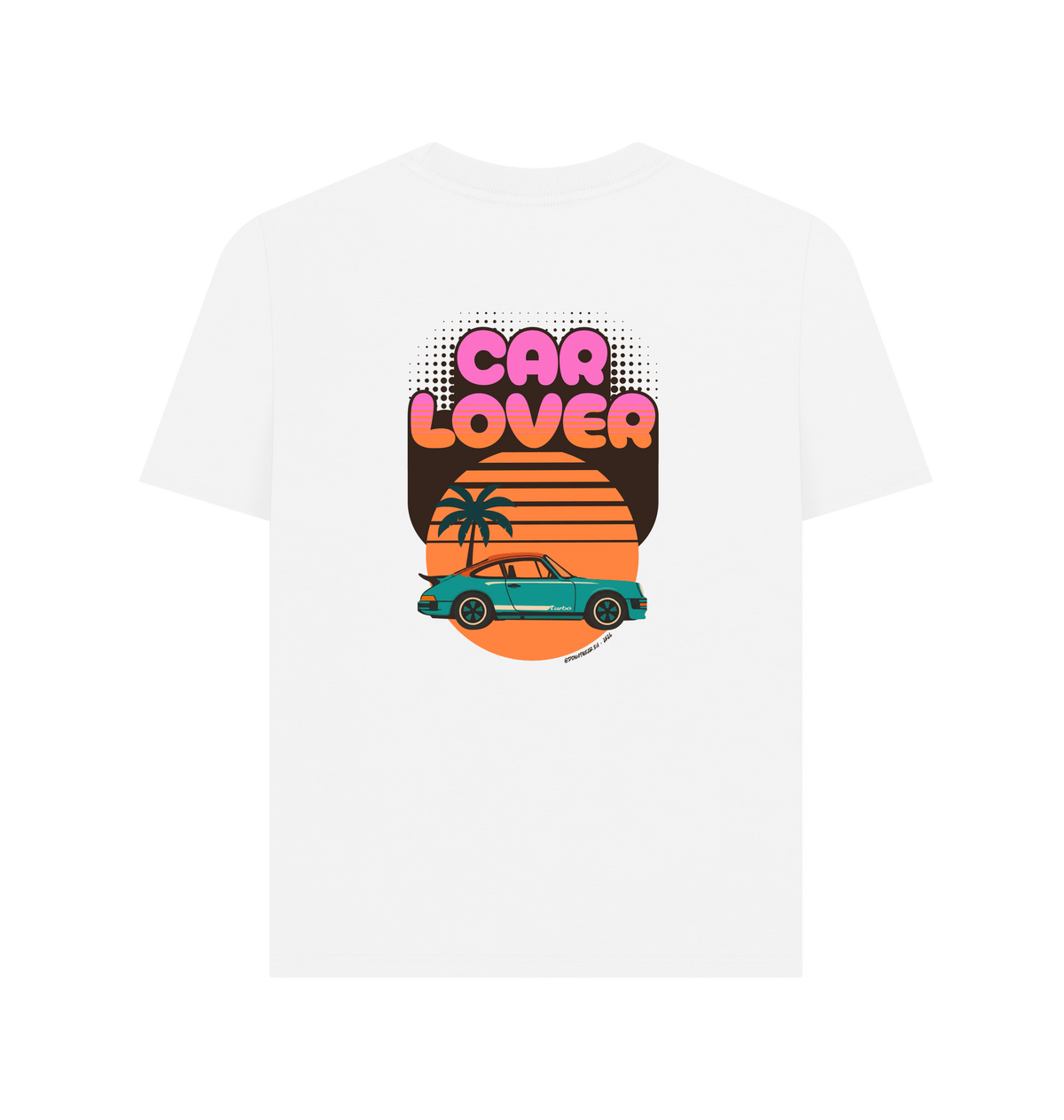 White Printed T-shirt Back