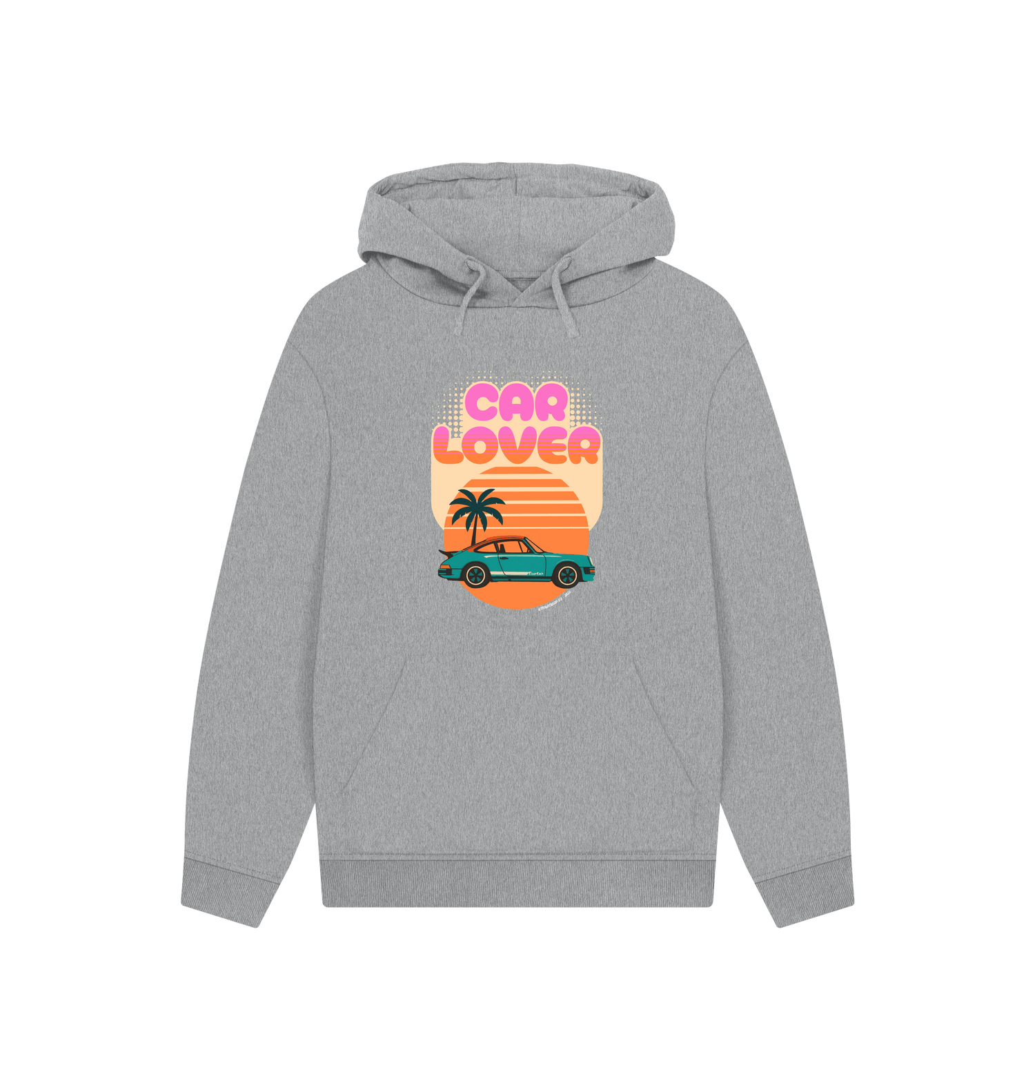 Athletic Grey Printed Hoody Front