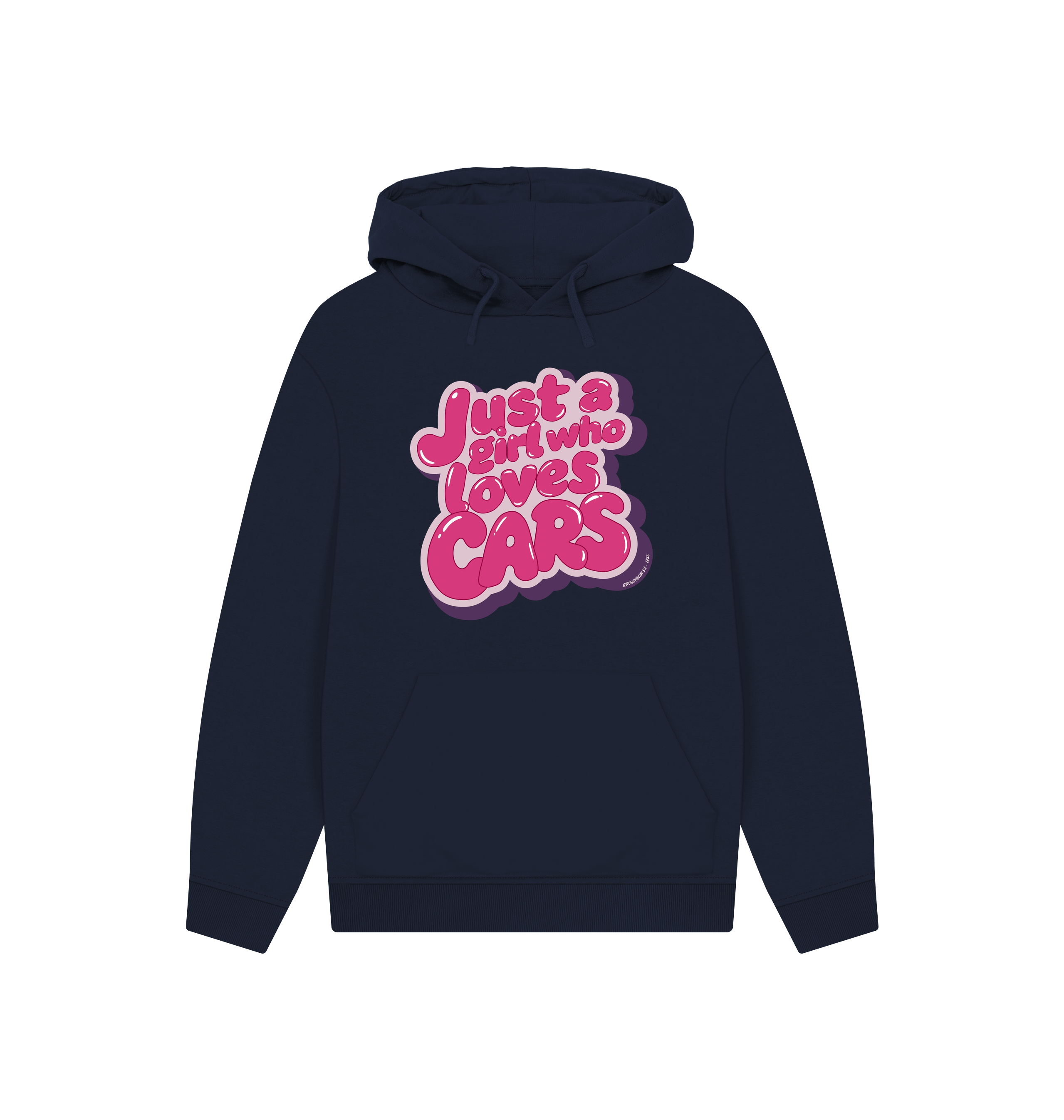 Navy Printed Hoody Front