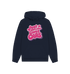 Navy Printed Hoody Front