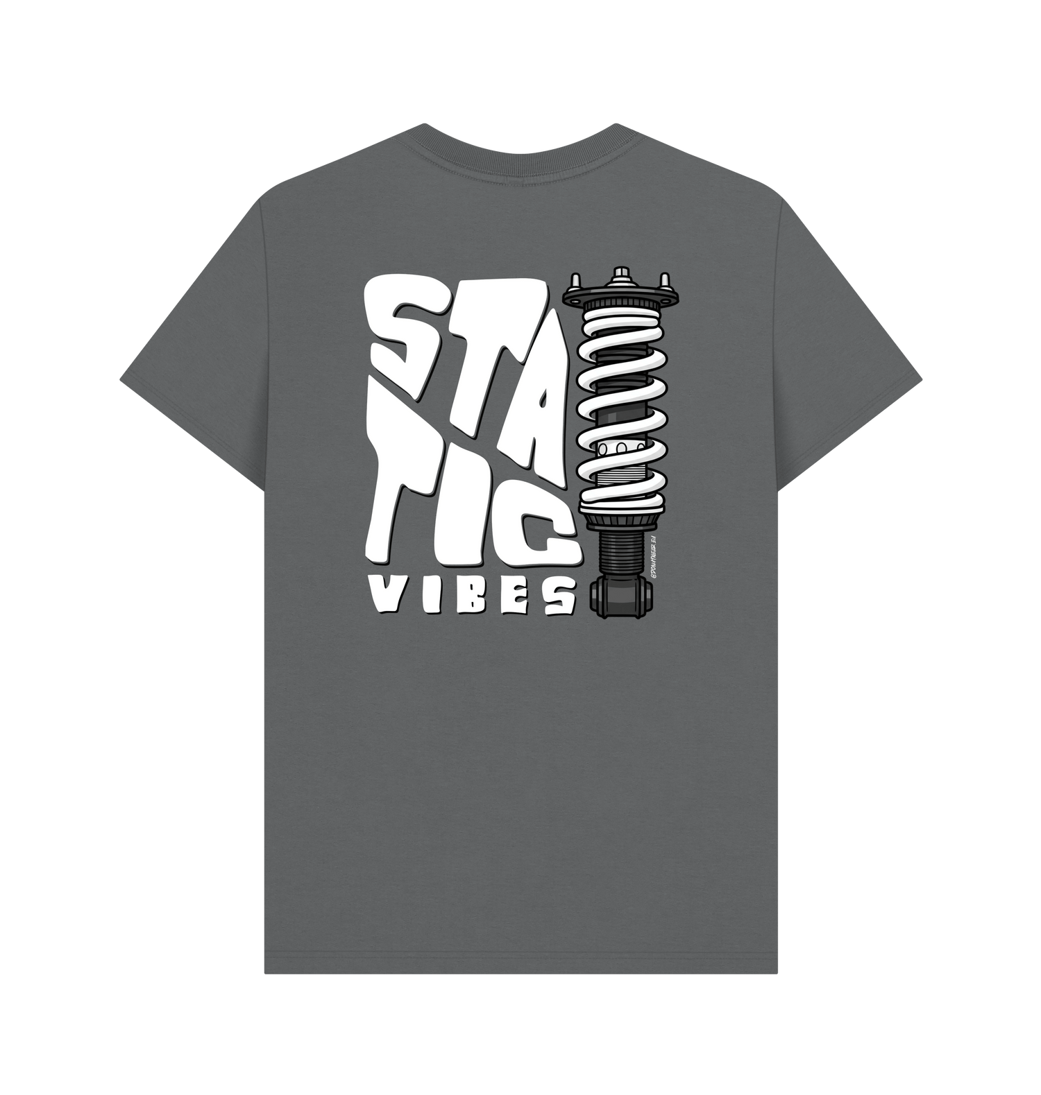 Slate Grey Printed T-shirt Back