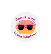 White Printed Circle Sticker