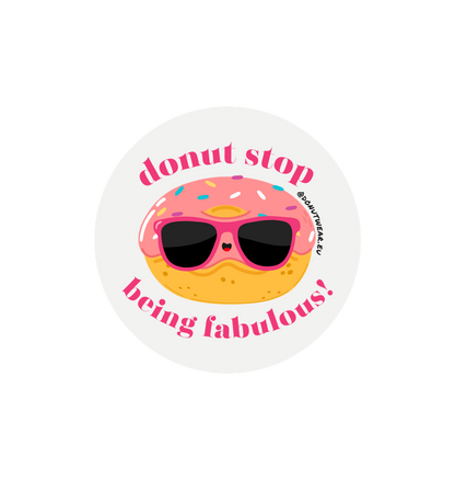 White Printed Circle Sticker