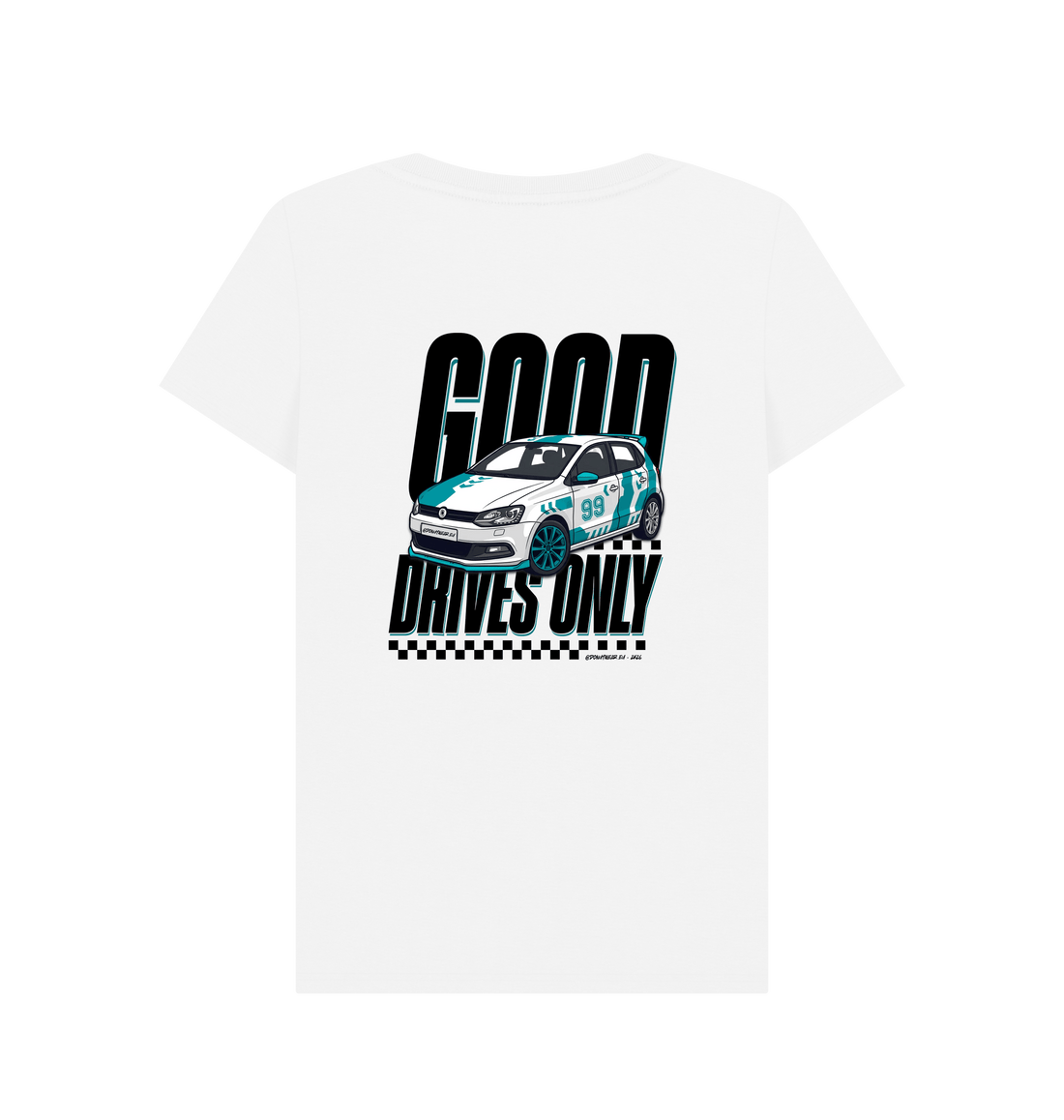 White Printed T-shirt Back
