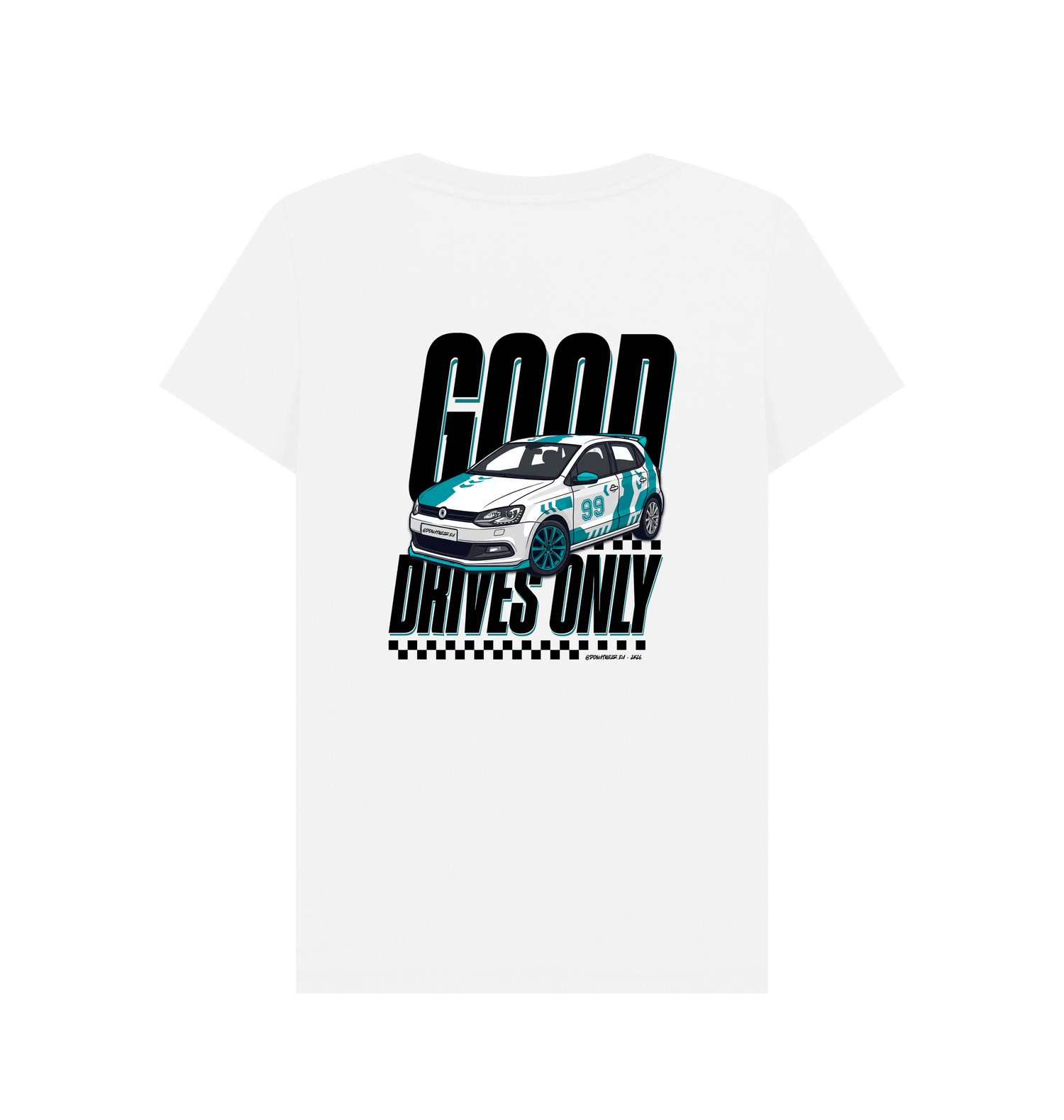 White Printed T-shirt Back