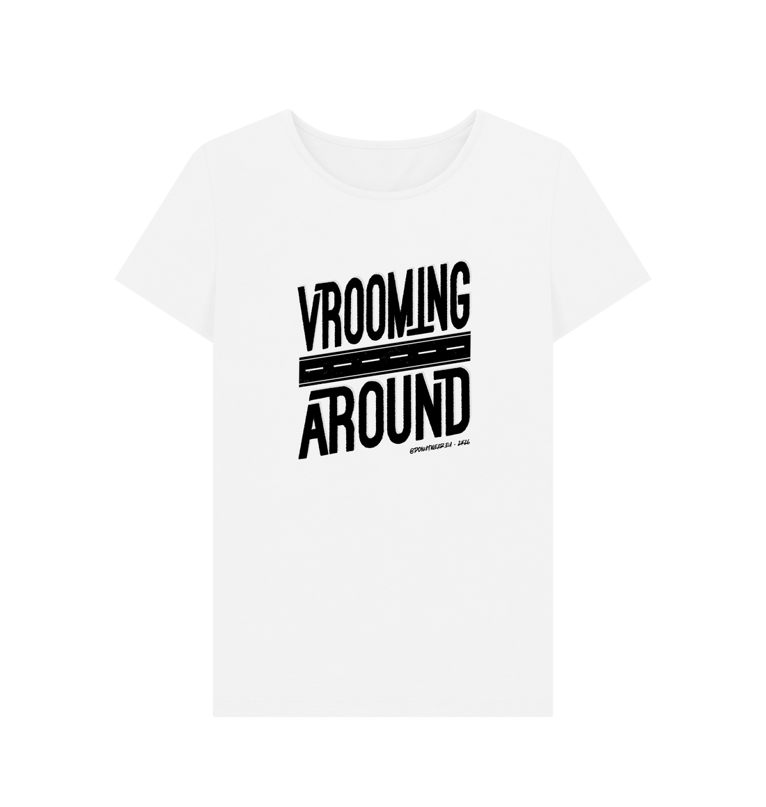 White Printed T-shirt Front