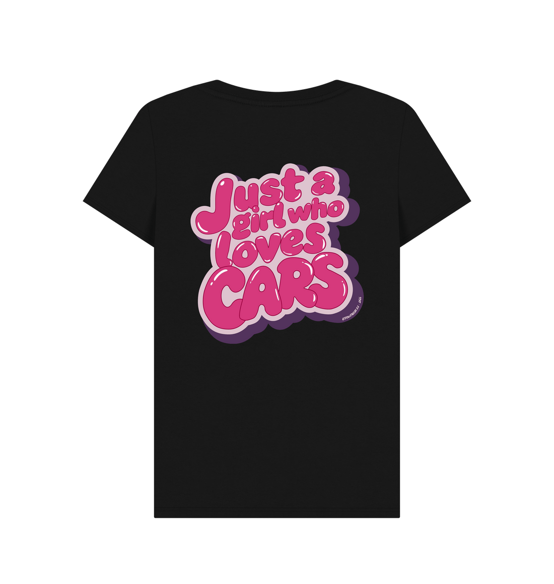 Black Printed T-shirt Back