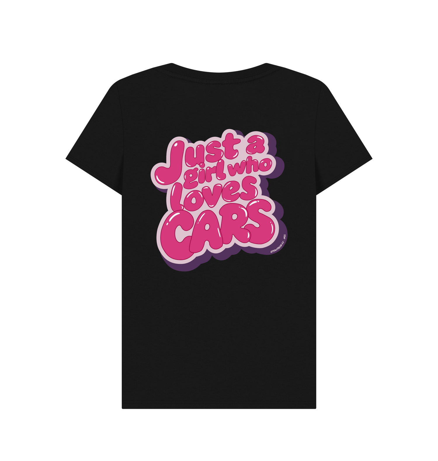 Black Printed T-shirt Back
