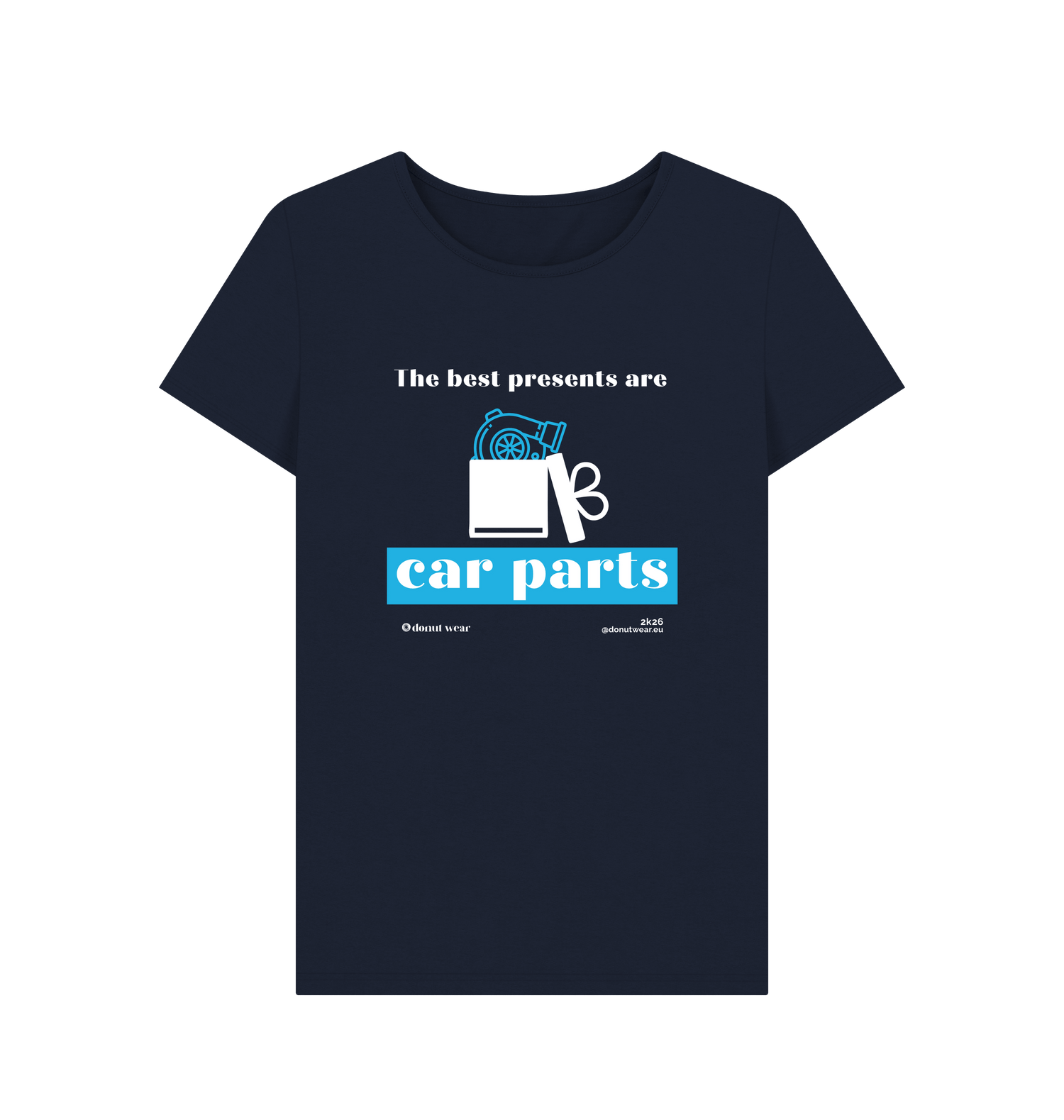 Navy Blue Printed T-shirt Front