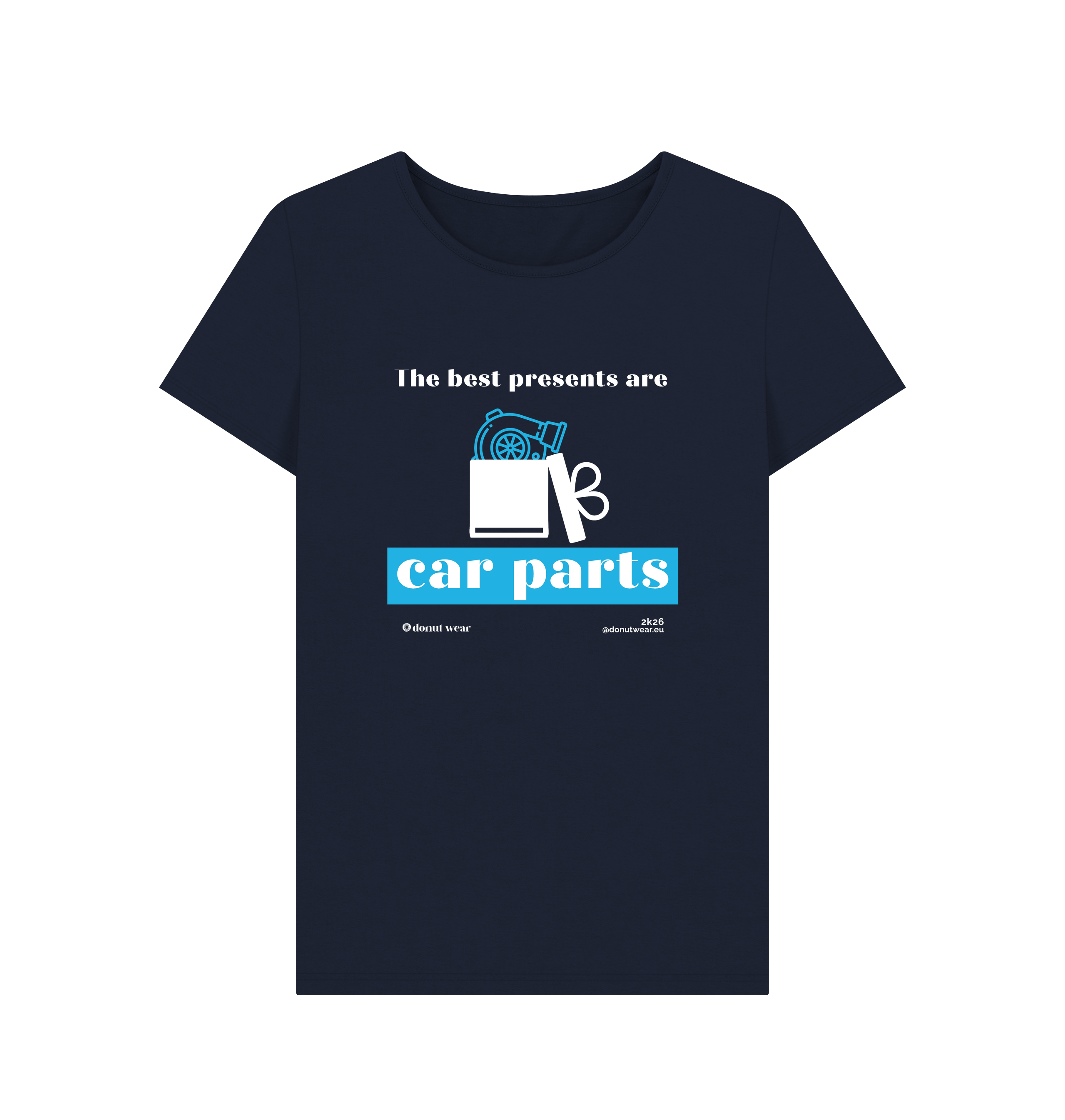 Navy Blue Printed T-shirt Front