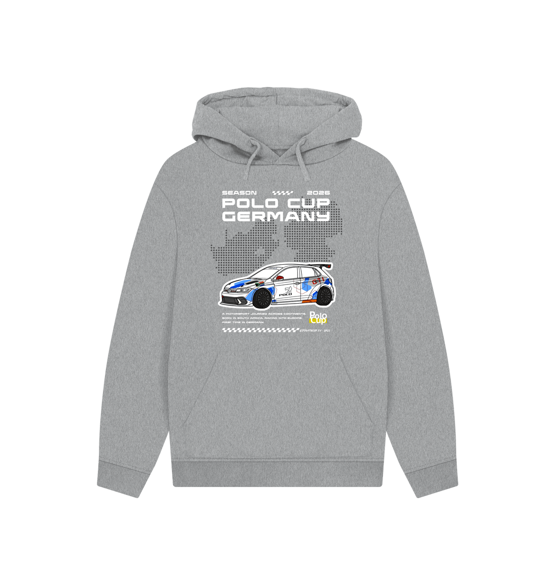 Athletic Grey Printed Hoody Front