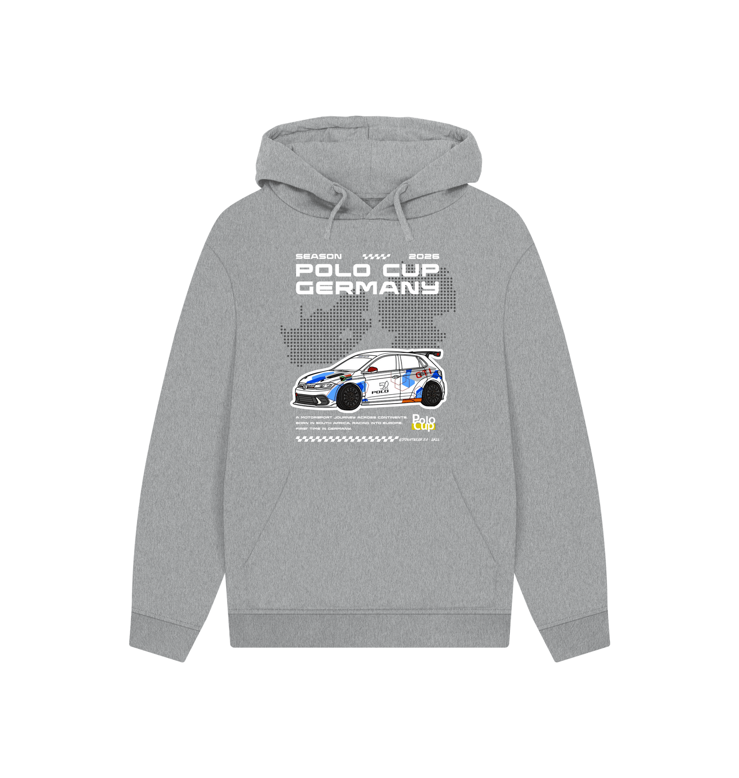 Athletic Grey Printed Hoody Front