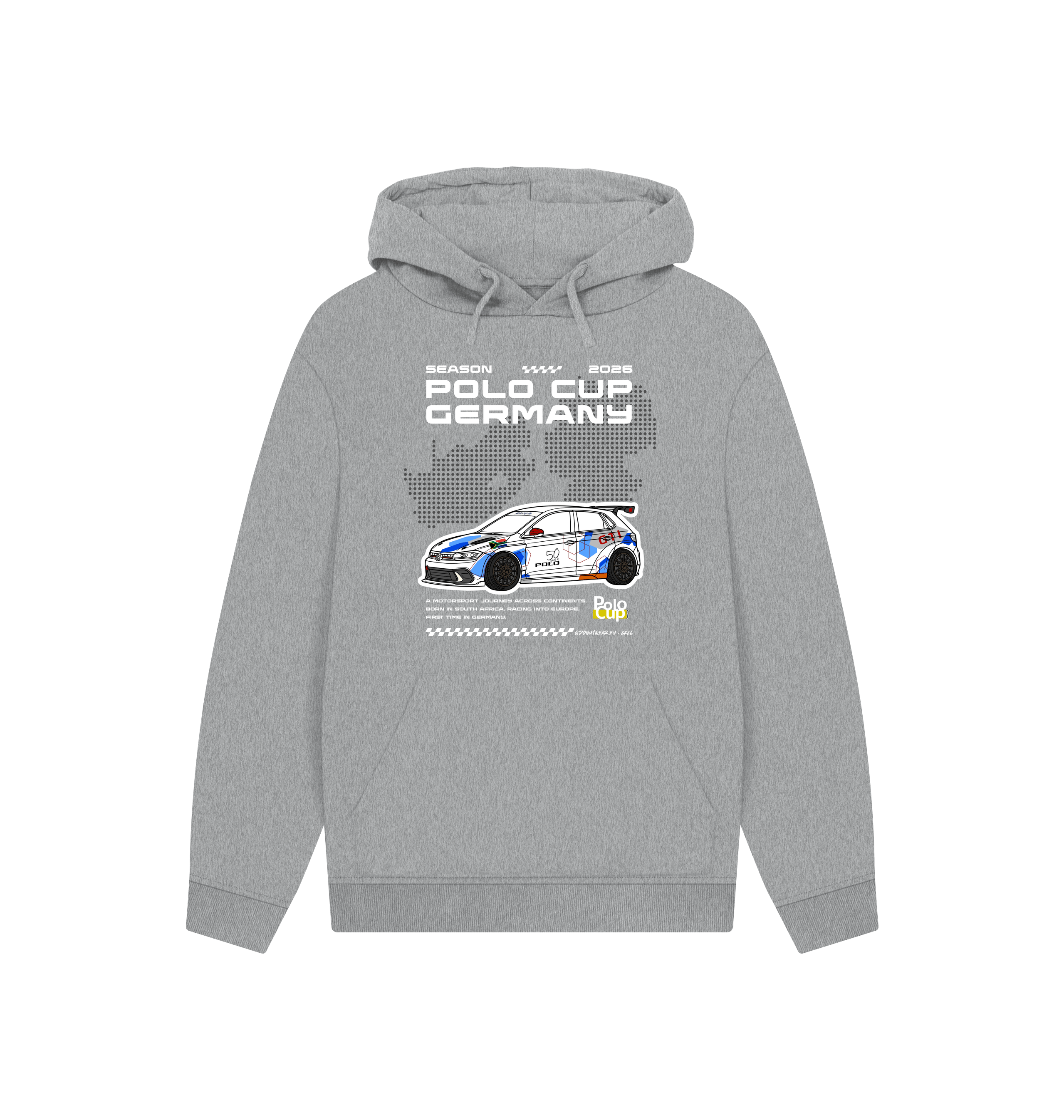 Athletic Grey Printed Hoody Front