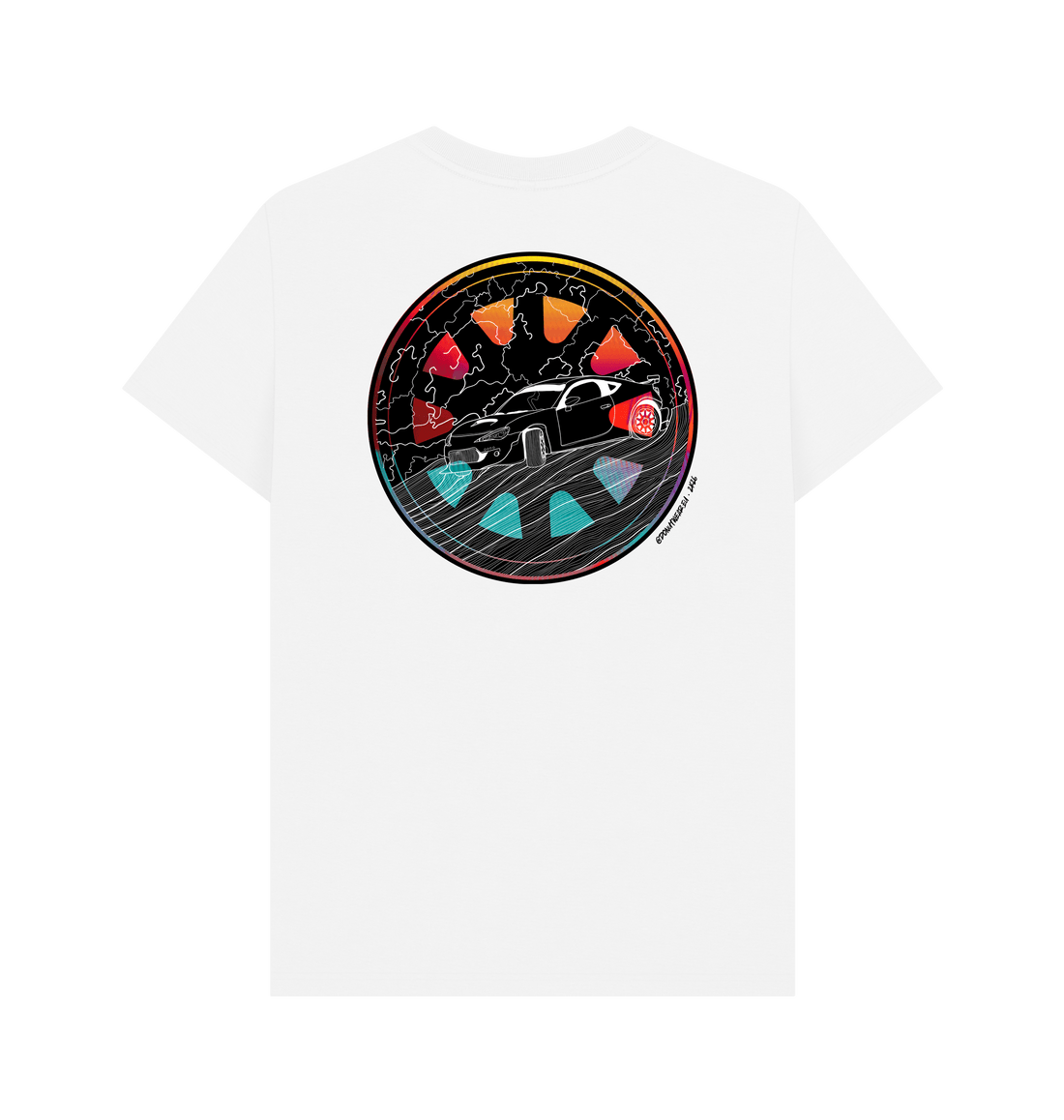 White Printed T-shirt Back