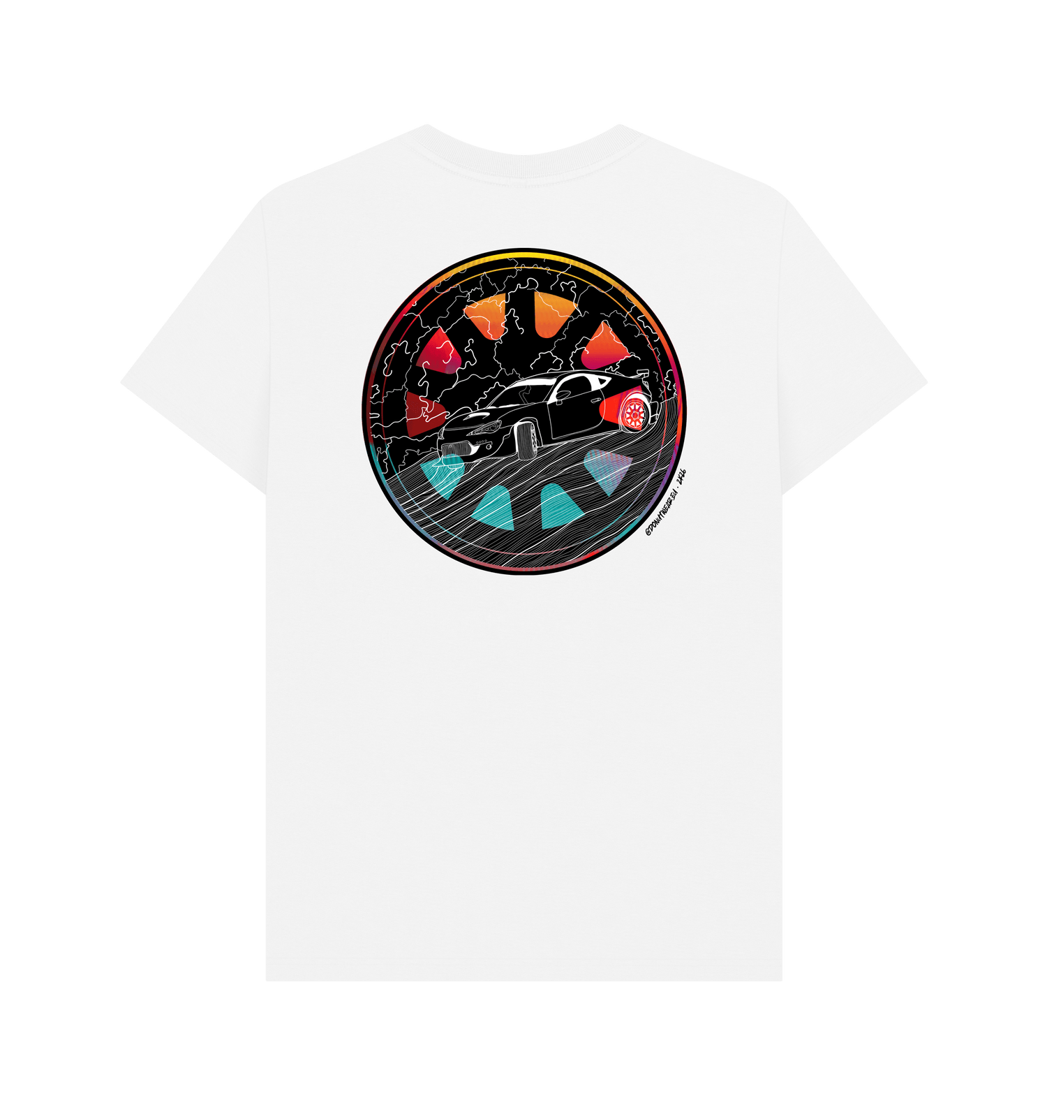 White Printed T-shirt Back