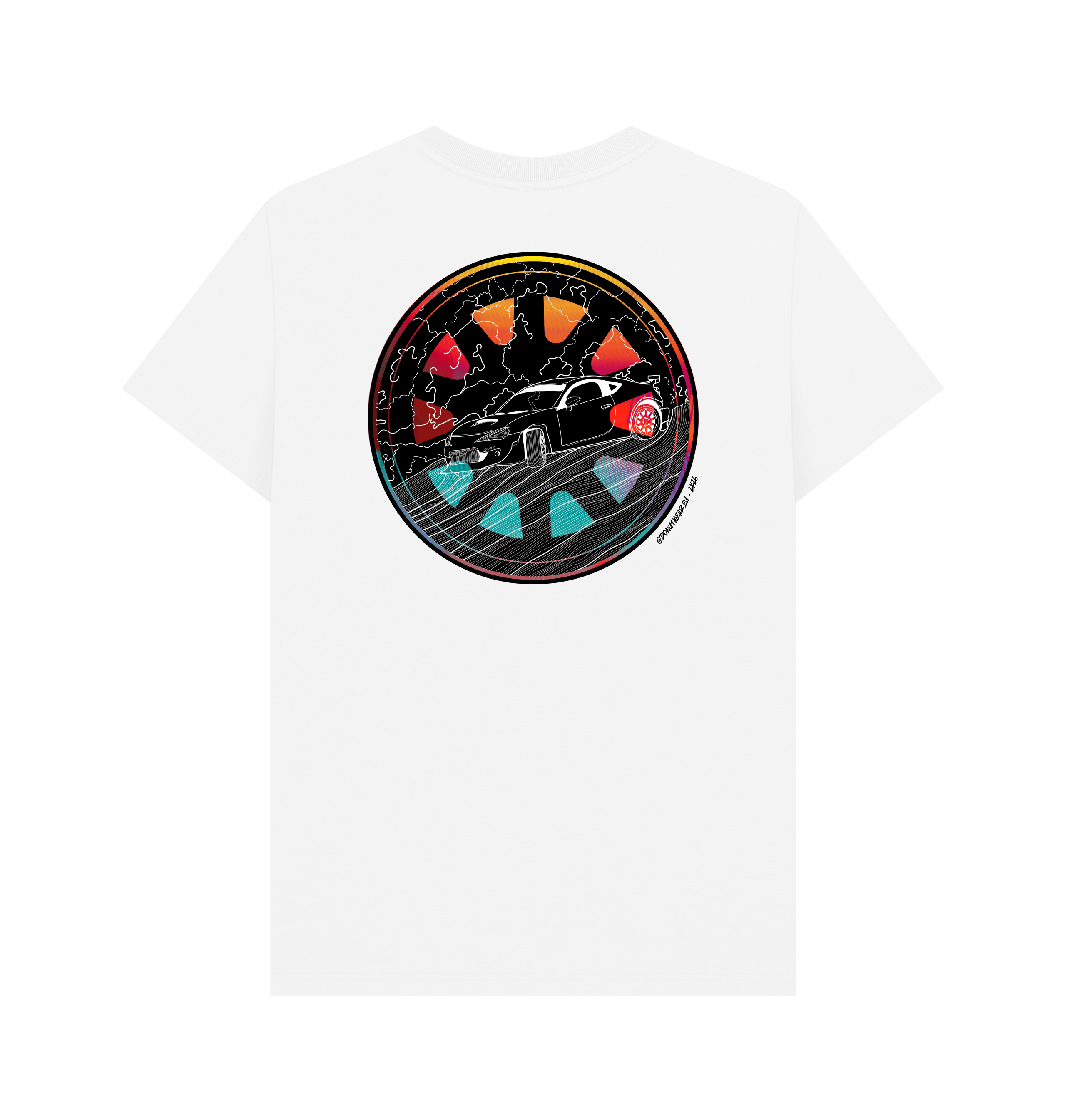White Printed T-shirt Back