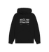 Black Printed Hoody Front