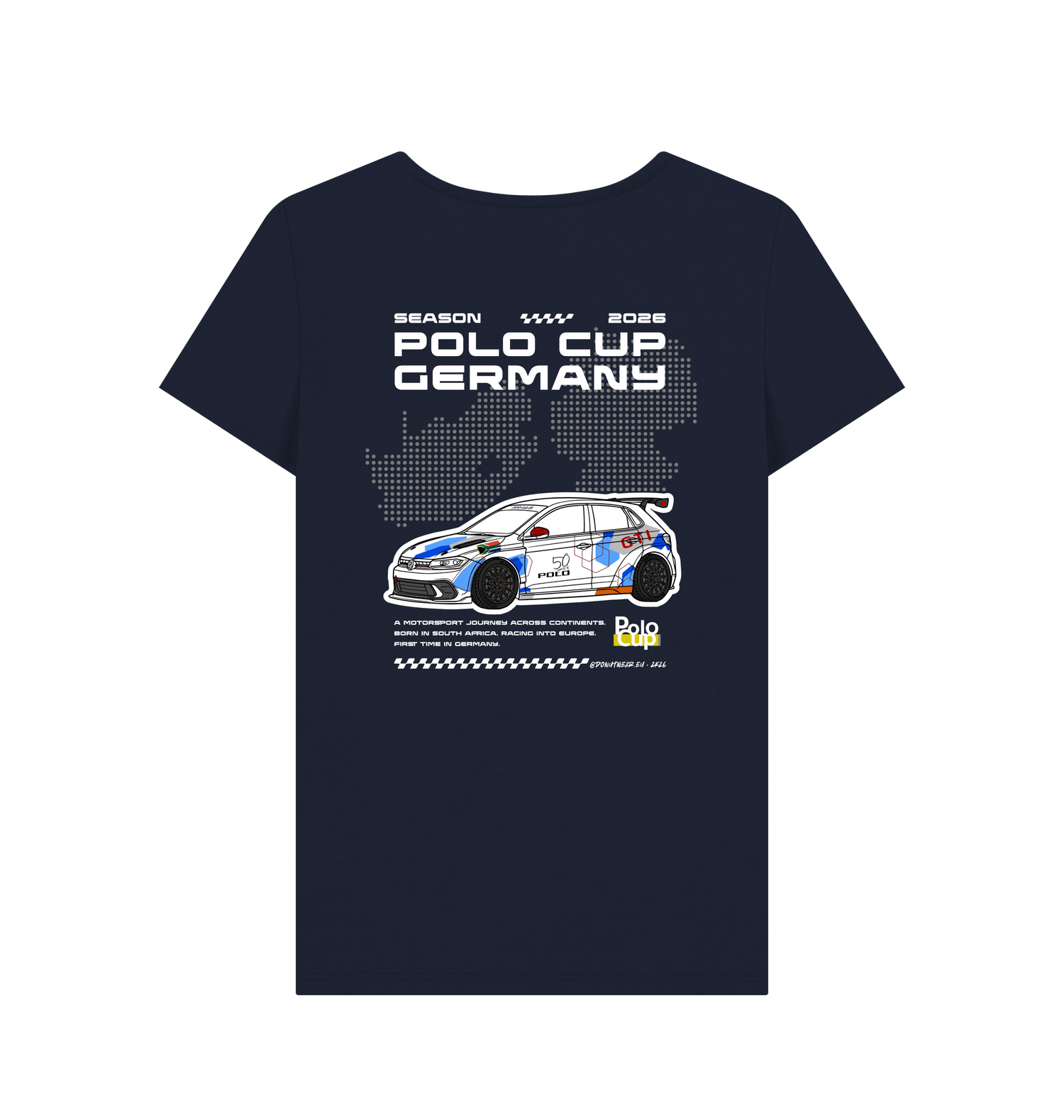 Navy Blue Printed T-shirt Back