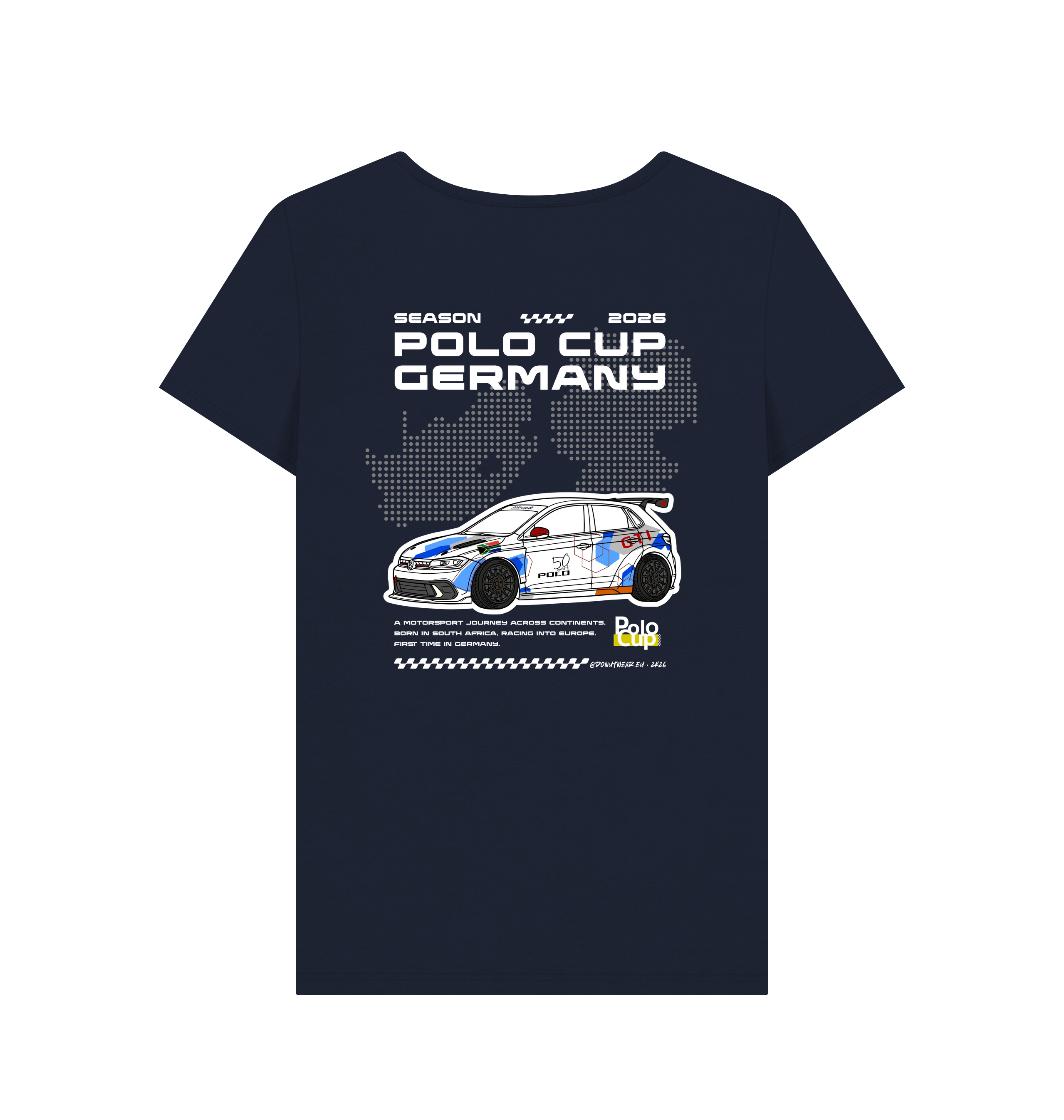 Navy Blue Printed T-shirt Back