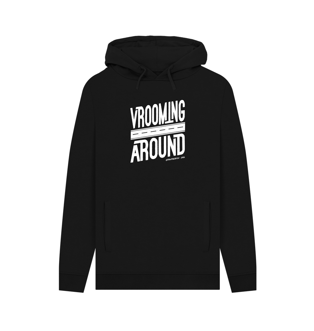 Black Printed Hoody Front