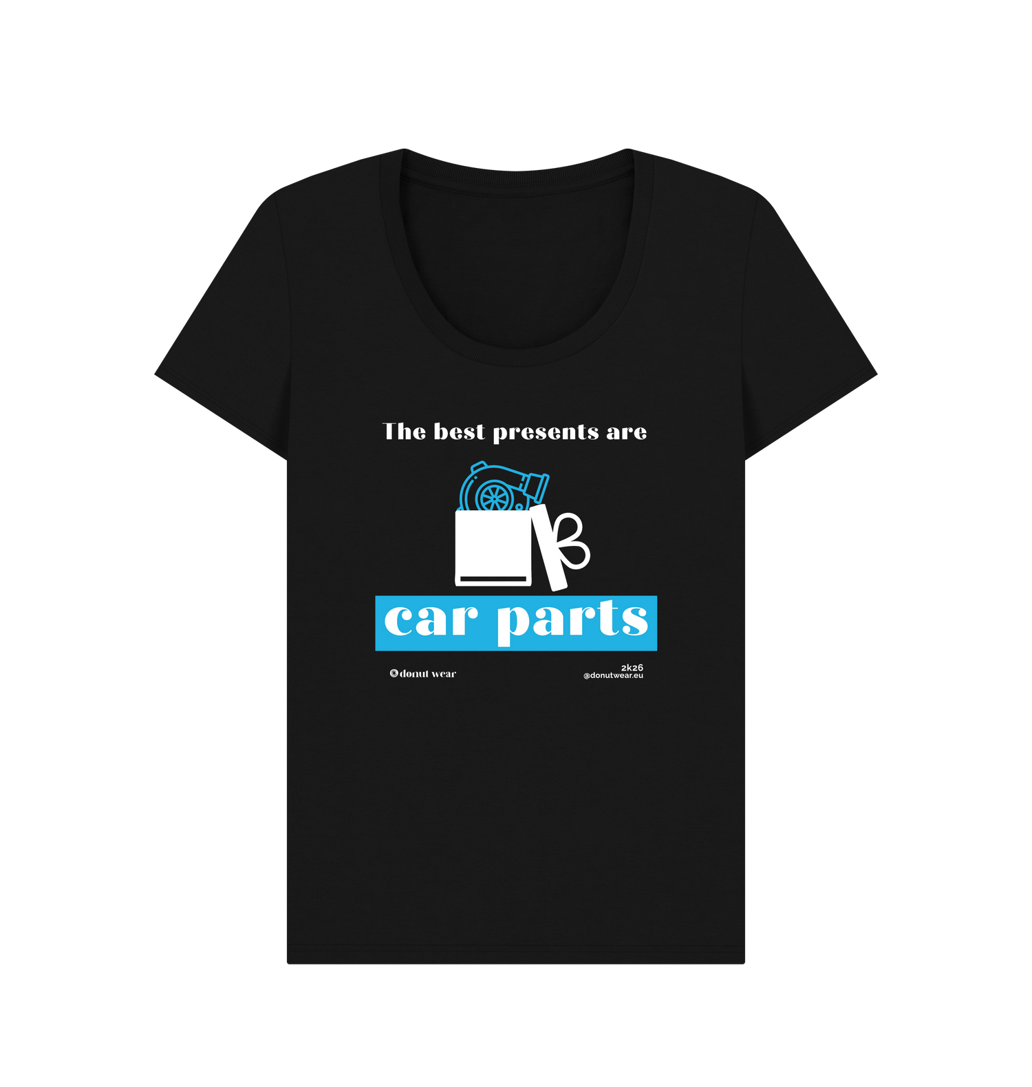 Black Printed T-shirt Front