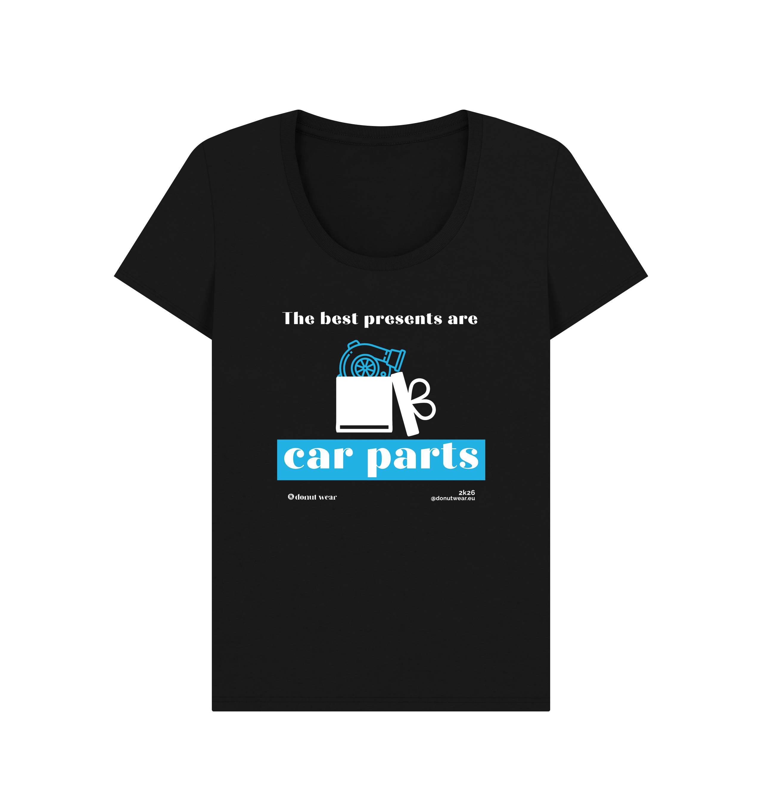 Black Printed T-shirt Front