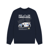 Navy Blue Printed Sweater Front